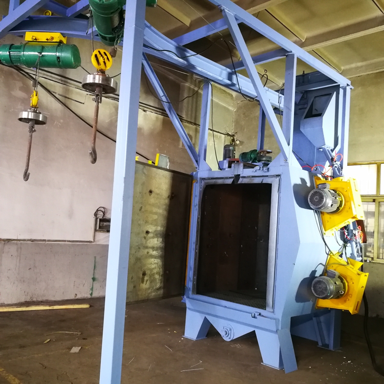 Hook type shot blasting machine, dedicated for cleaning cast steel